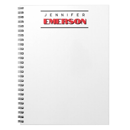 Professioneel minimalistisch modern sober notitieboek (Voorkant)