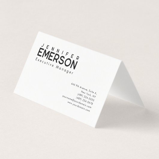 Professioneel minimalistisch modern sober visitekaartje (Voorkant)