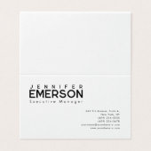 Professioneel minimalistisch modern sober visitekaartje (Buitenkant ongevouwen)