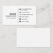 professioneel minimalistisch modern sociaal mediap visitekaartje (Voorkant / Achterkant)