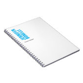 Professioneel minimalistisch modern stevig blauw w notitieboek (Rechterzijde)