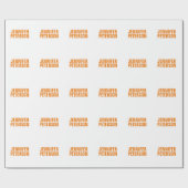 Professioneel minimalistisch modern stevig oranje  cadeaupapier (Vlak)