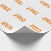 Professioneel minimalistisch modern stevig oranje  cadeaupapier (Hoek)