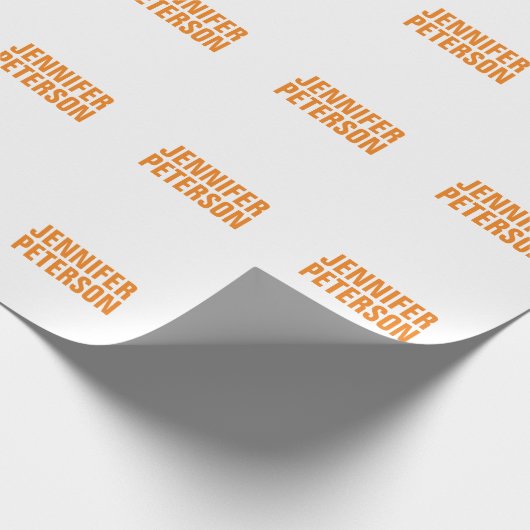 Professioneel minimalistisch modern stevig oranje  cadeaupapier (Hoek)