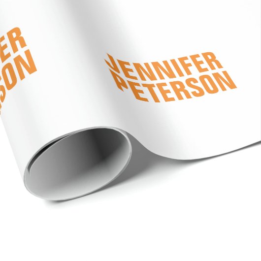 Professioneel minimalistisch modern stevig oranje  cadeaupapier (Rol Hoek)