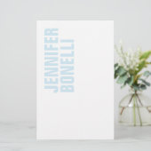 Professioneel minimalistisch modern strak blauw wi briefpapier (Staand voorkant)