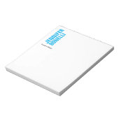 Professioneel minimalistisch modern strak blauw wi notitieblok (Linkerzijde)