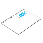 Professioneel minimalistisch modern strak blauw wi notitieboek (Linkerzijde)