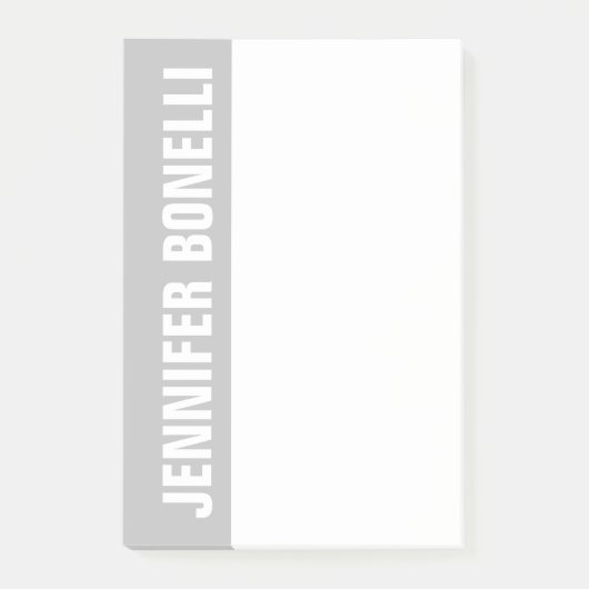 Professioneel minimalistisch modern strak grijs wi post-it® notes (Voorkant)
