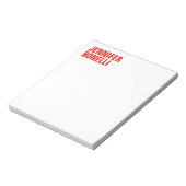 Professioneel minimalistisch modern strak rood wit notitieblok (Linkerzijde)