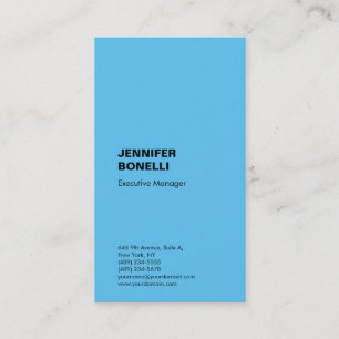 Professioneel, minimalistisch, modern trendblauw visitekaartje