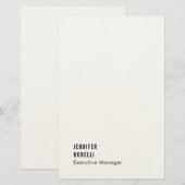 Professioneel minimalistisch modern trendy briefpapier (Voorkant / Achterkant)