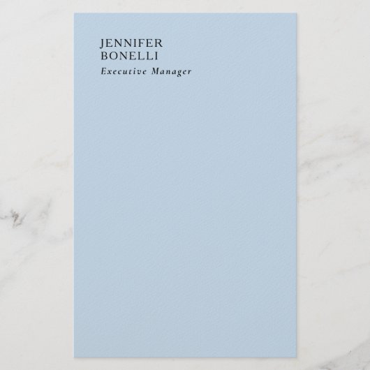 Professioneel minimalistisch modern trendy lichtbl briefpapier (Voorkant)