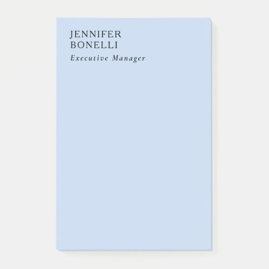 Professioneel minimalistisch modern trendy lichtbl post-it® notes (Voorkant)