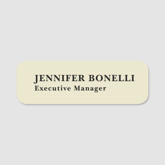 Professioneel minimalistisch modern trendy naamplaatje (Voorkant)