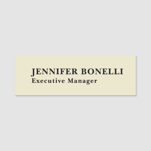 Professioneel minimalistisch modern trendy naamplaatje (Voorkant)