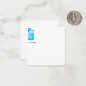 Professioneel minimalistisch modern vet blauw wit notitiekaartje (Voorkant / Achterkant in situ)