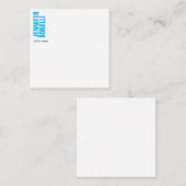 Professioneel minimalistisch modern vet blauw wit notitiekaartje (Voorkant / Achterkant)