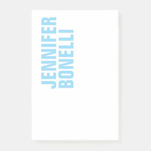 Professioneel minimalistisch modern vet blauw wit post-it® notes (Voorkant)
