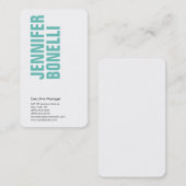 Professioneel minimalistisch modern vet blauw wit visitekaartje (Voorkant / Achterkant)