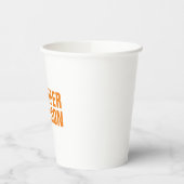 Professioneel, minimalistisch, modern, vet oranje  papieren bekers (Links)