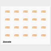 Professioneel, minimalistisch, modern, vet oranje  ronde sticker (Vel)