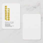 Professioneel minimalistisch modern vet visitekaartje (Voorkant / Achterkant)