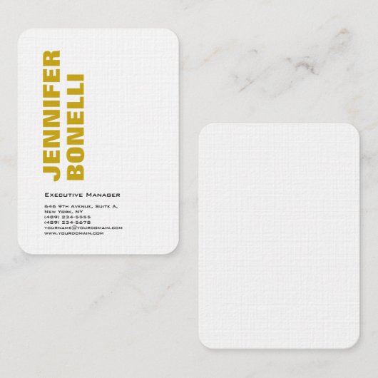 Professioneel minimalistisch modern vet visitekaartje (Voorkant / Achterkant)