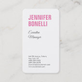 Professioneel, minimalistisch, modern, vet wit, ro visitekaartje (Voorkant)