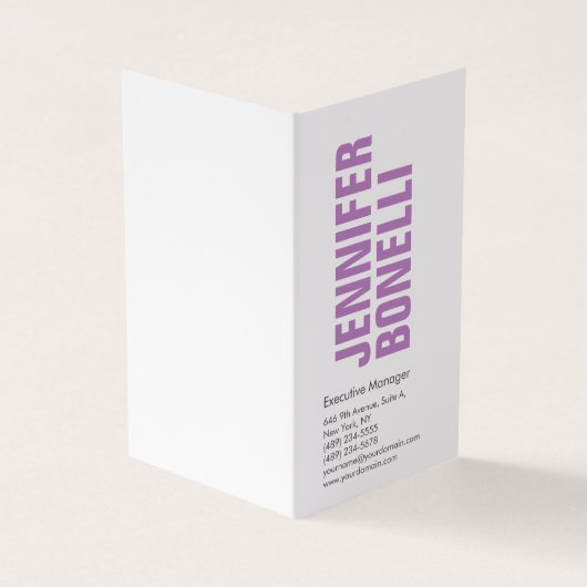 Professioneel, minimalistisch, modern, vetgedrukt visitekaartje (Buitenkant)