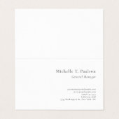 Professioneel Minimalistisch Modern Visitekaartje (Buitenkant ongevouwen)
