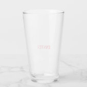 Professioneel minimalistisch modern wit rood naam glas (Achterkant)