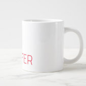 Professioneel minimalistisch modern wit rood naam grote koffiekop (Rechts)