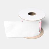 Professioneel minimalistisch modern wit rood naam satijnen lint (Spoel)