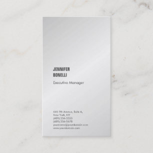 Professioneel minimalistisch modern zilvergrijs visitekaartje