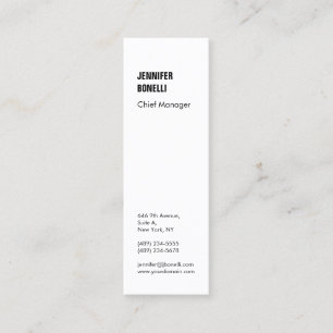 Professioneel, minimalistisch, modern zwart wit mini visitekaartje