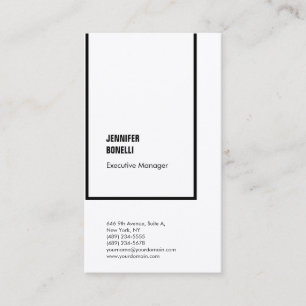 Professioneel, minimalistisch, modern zwart wit visitekaartje