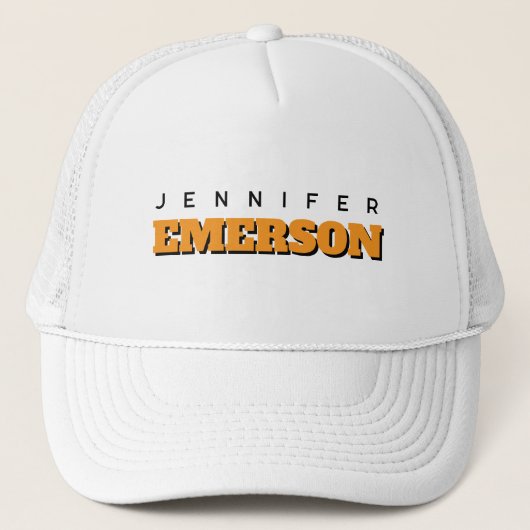 Professioneel minimalistisch moderne gewone naam trucker pet (Voorkant)