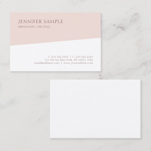 Professioneel minimalistisch ontwerp Moderne Sjabl Visitekaartje (Voorkant / Achterkant)