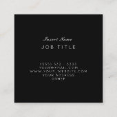 Professioneel minimalistisch platform Noir et Blan Vierkante Visitekaartje (Achterkant)