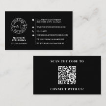 Professioneel Minimalistisch QR Code Logo Zwart