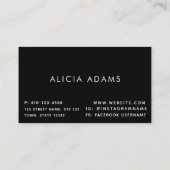 Professioneel minimalistisch QR-Visitekaartje Visitekaartje (Achterkant)