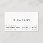 Professioneel minimalistisch QR-Visitekaartje Visitekaartje (Achterkant)