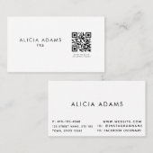 Professioneel minimalistisch QR-Visitekaartje Visitekaartje (Voorkant / Achterkant)