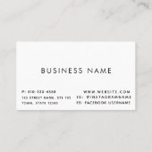 Professioneel minimalistisch QR-Visitekaartje Visitekaartje (Achterkant)