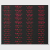 Professioneel minimalistisch rood zwart modern cadeaupapier (Vlak)