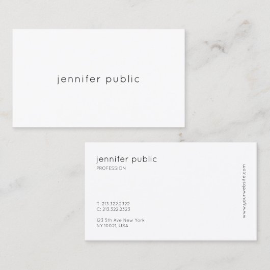 Professioneel minimalistisch schoonmaakmodel met l visitekaartje (Voorkant / Achterkant)