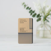 Professioneel, minimalistisch, stijlvol visitekaartje (Staand voorkant)