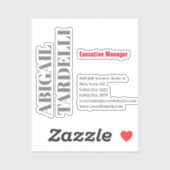 Professioneel minimalistisch strak modern aangepas sticker (Vel)
