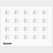 Professioneel minimalistisch strak modern aangepas vierkante sticker (Vel)